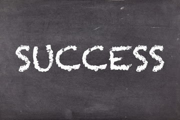 Fototapeta premium Success, concept on school blackboard or chalkboard