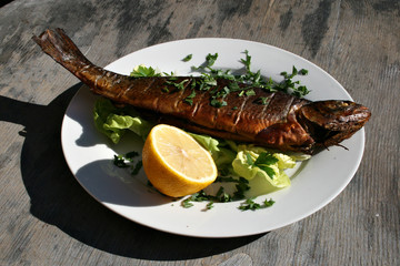 organic lifestyle geräucherte forelle omega-3 salat diät wildkräuter gesunde ernährung