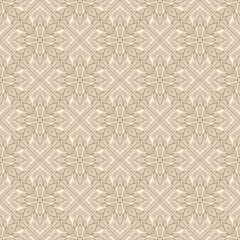 Fototapeta premium Decorative seamless texture on beige.