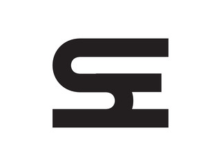 SE Letter Identity Monogram Logo