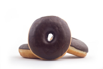Chocolate Donuts on a white Background
