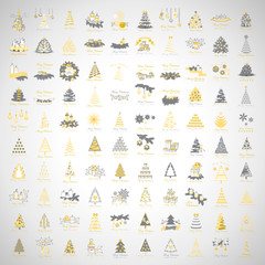Christmas Icons And Elements Set - Vector Illustration