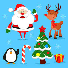 Collection Christmas figures, Santa Claus and friends