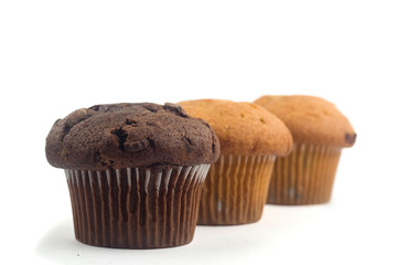 Muffin Cake on white Background