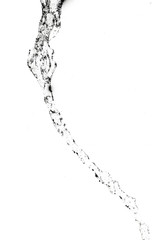 Fototapeta na wymiar Abstract splashes and drops of water on a white background.
