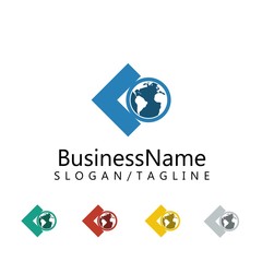 earth vector logo icon