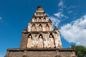 Fototapeta premium Wat Cham Thewi is Thai temple in Lamphun, Thailand