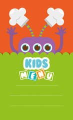 kids menu design 