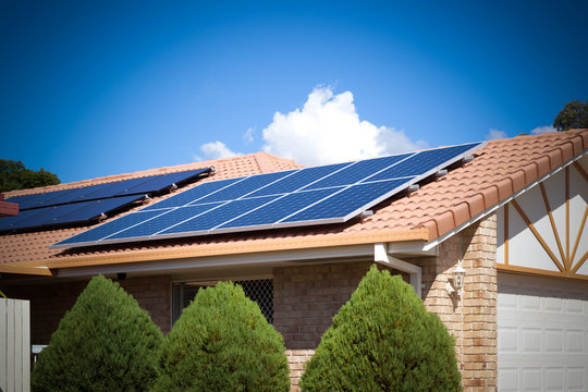 Solar panels on the roof, Australia