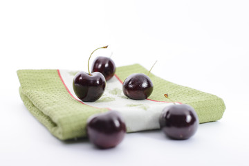 Cherry on white background