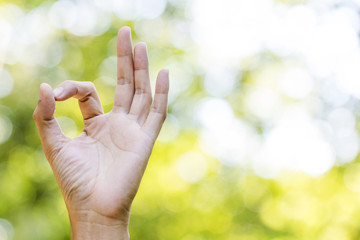 Man hand sign