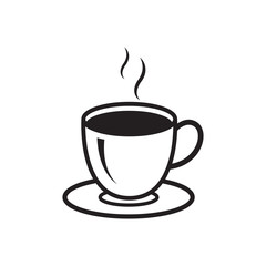 hot coffee cup logo icon