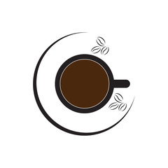 hot coffee cup logo icon