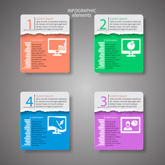 Abstract 3D Paper Infographics