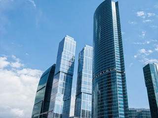 Obraz premium Skyscrapers on construction site. Moscow, Russia. 