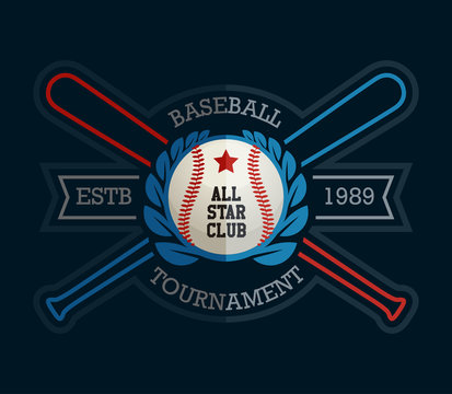 Baseball logo template for sports team