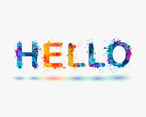 Hello. Word written spray paint