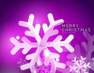 Vector Merry Christmas abstract background, snowflakes in the air
