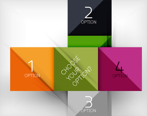 Paper style design templates, square abstract background, geometric layout