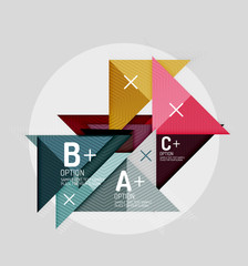 Paper style abstract geometric shapes with infographic options