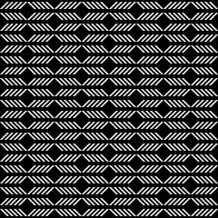 Seamless black and white background with abstract geometric shapes