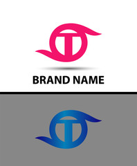 Letter T logo icon design template elements
