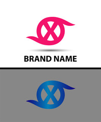 Letter X logo icon design template elements
