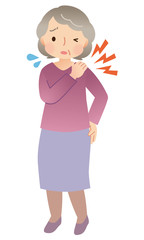肩の痛み　高齢者　女性