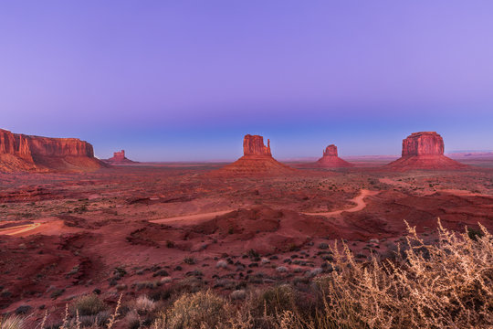 Vista de Monument Valley National Park, en Utah, USA