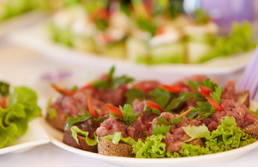 Meat meal snacks.