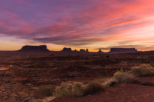 Vista de Monument Valley National Park, en Utah, USA