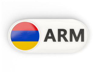 Round icon with flag of armenia
