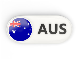 Round icon with flag of australia