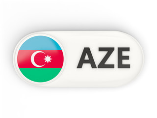Round icon with flag of azerbaijan
