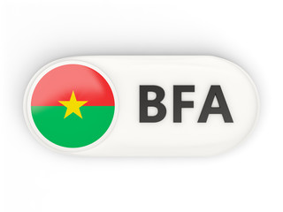 Round icon with flag of burkina faso
