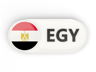Round icon with flag of egypt