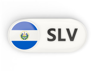 Round icon with flag of el salvador
