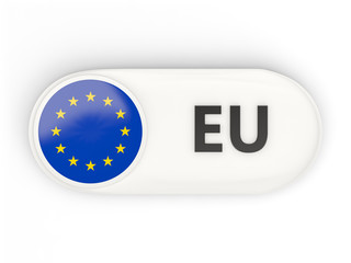 Round icon with flag of european union