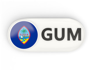 Round icon with flag of guam