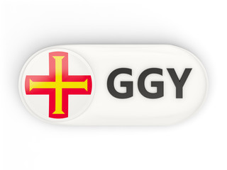 Round icon with flag of guernsey