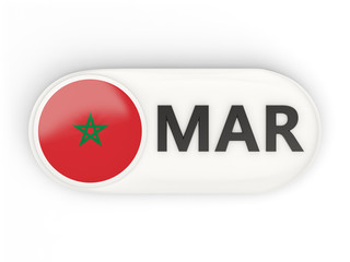 Round icon with flag of morocco