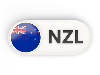 Round icon with flag of new zealand