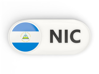 Round icon with flag of nicaragua