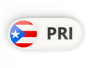 Round icon with flag of puerto rico