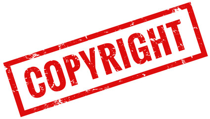 Copyright Stempel rot