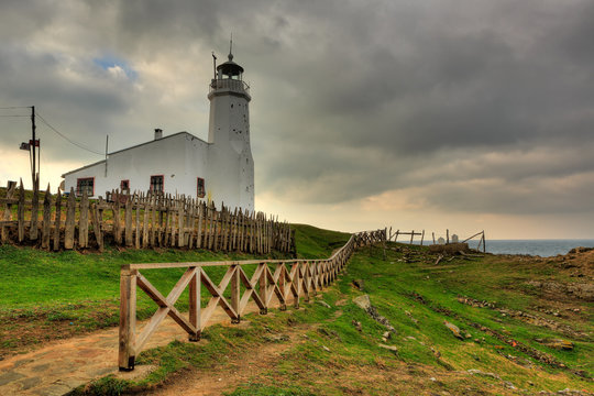 Inceburun lighthouse in Sinop Province,Turkey