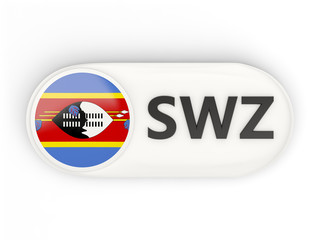 Round icon with flag of swaziland