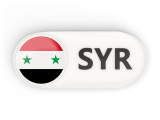 Round icon with flag of syria