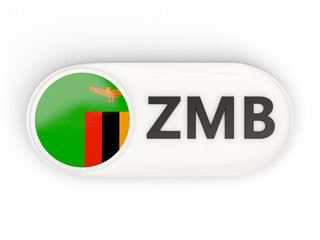 Round icon with flag of zambia
