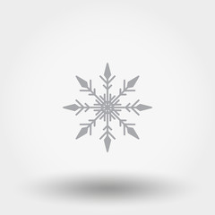 Snowflake grey icon.